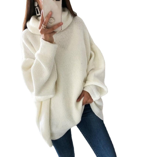 Women's Fashion Casual Knitted Loose Solid Color Knitwear