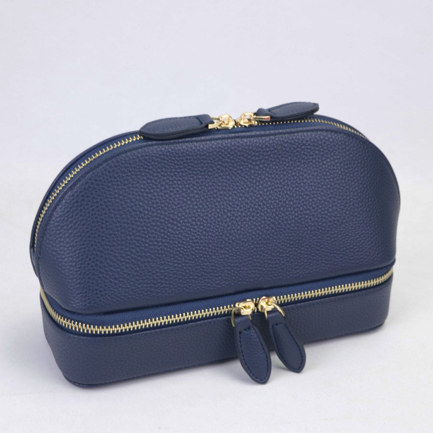 Solid Color Leather Fashion Shell Shape Multifunctional Cosmetic Bags