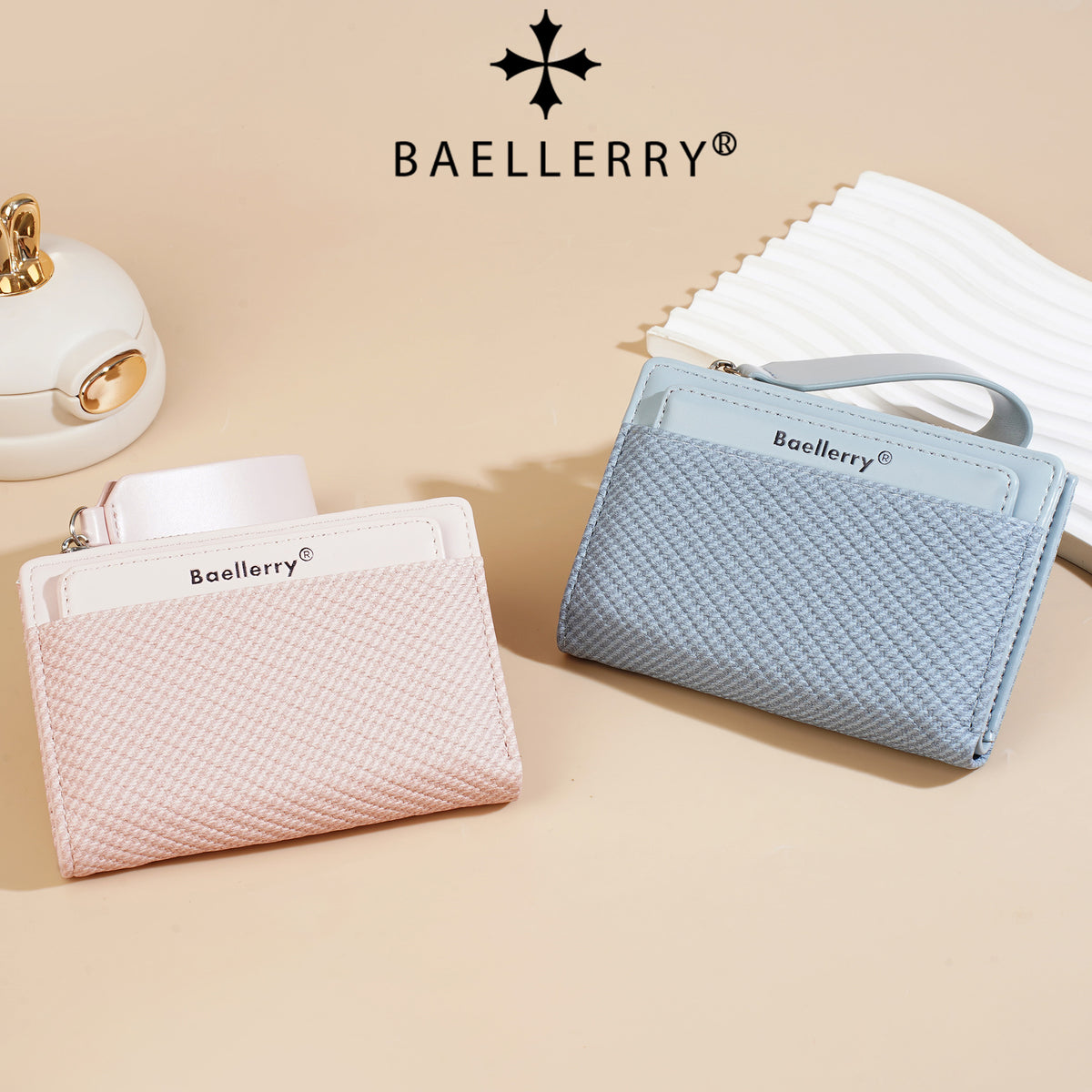 Women's Short High-grade Wrist Strap Fashion Zipper Ladies Wallet