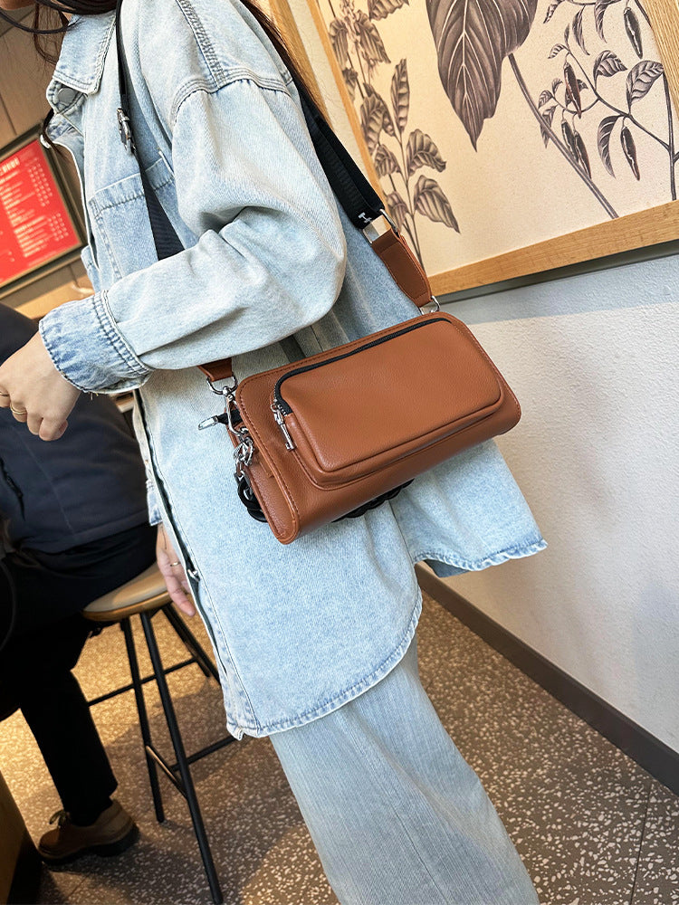 Women's High-grade Fashion Soft Leather Niche Pouch Shoulder Bags