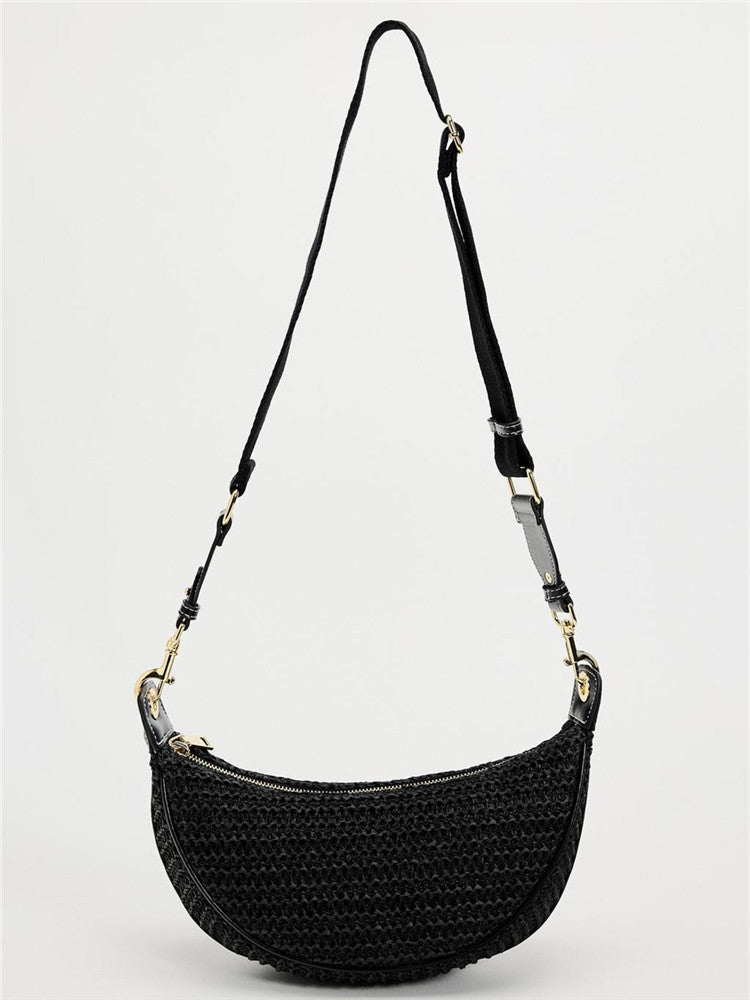 Women's Spanish Spring Woven Underarm Dumpling Crossbody Bags