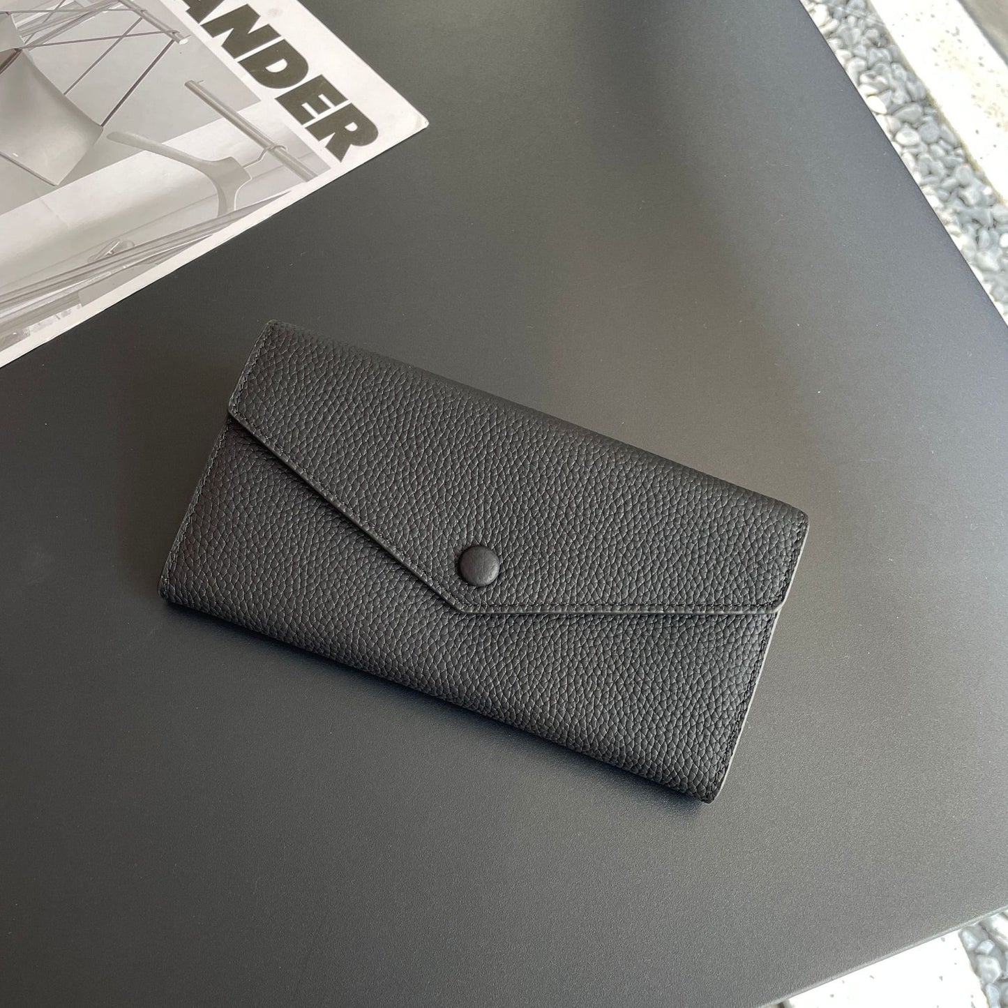 Women's Cowhide Long Large Capacity Genuine Leather Ladies Wallets