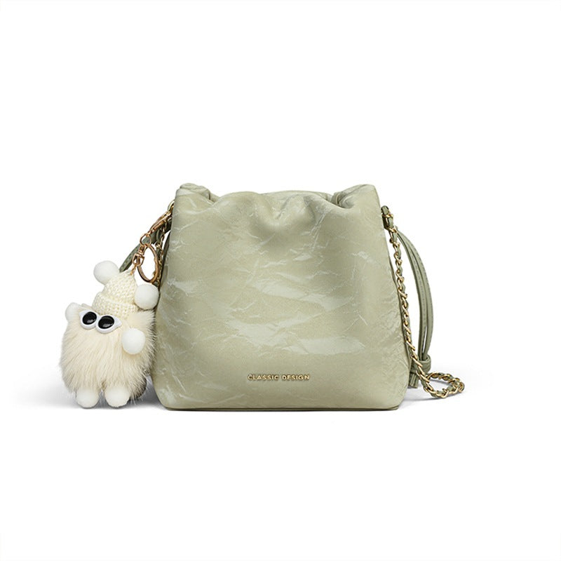 Women's Leather Versatile High Sense Light Luxury Minority Chain Women's Messenger Bag