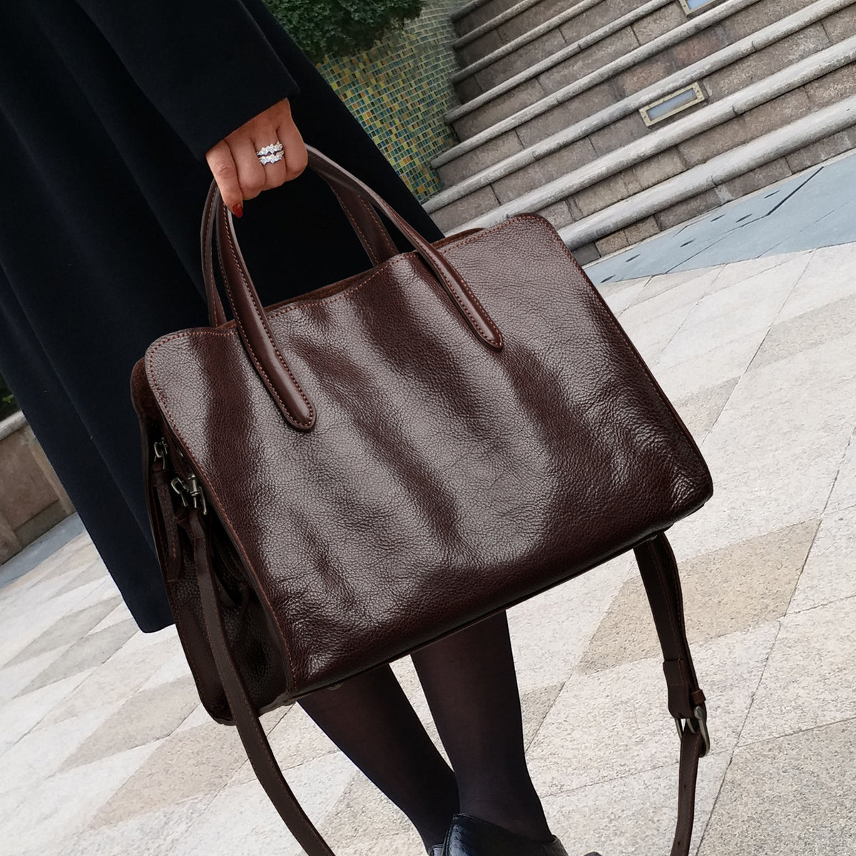 Women's Elegant Cow Leather Light Luxury Women's Handbag