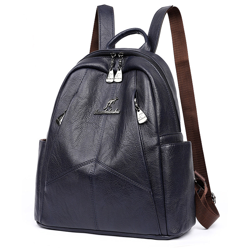 Women's & Men's & Can Be Used Version Fashion Soft Leather Backpacks