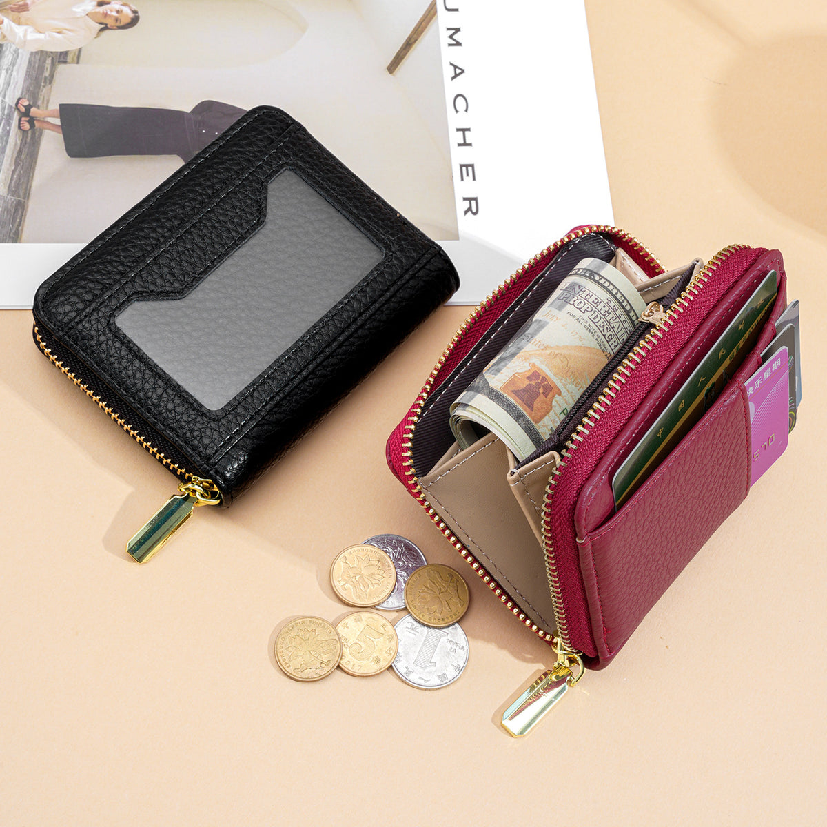Women's Simple Korean Style Short Multiple Slots Ladies Wallet