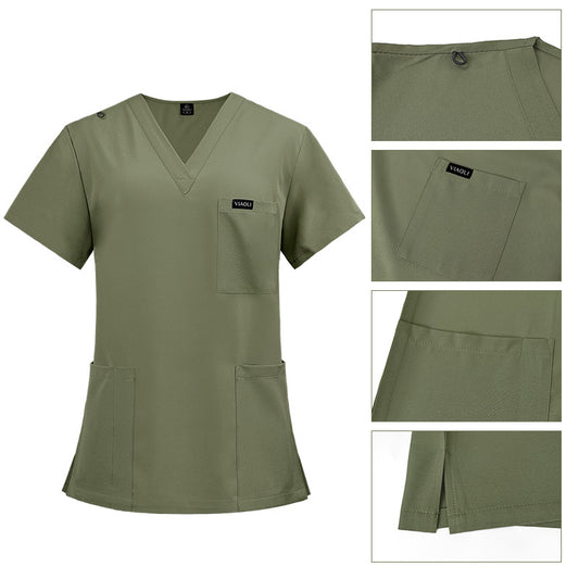 Color Operating Room Sleeve Hand Washing Female Uniform