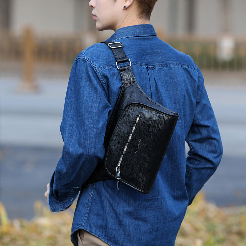Men's Free Maintenance Oil Leather Business Fashion Men's Messenger Bags