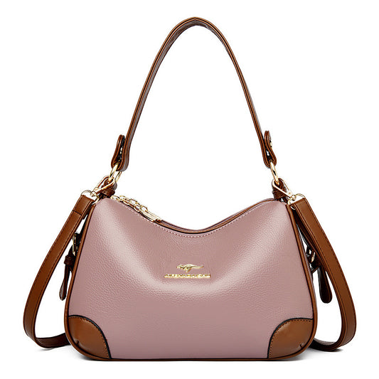 Women's Soft Leather Mother Simple Versatile Large Crossbody Bags