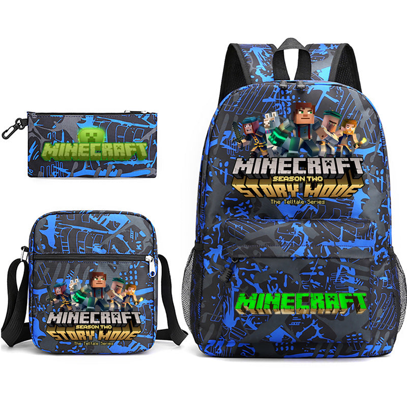 Hot Game My World Creeper Pencil Backpacks