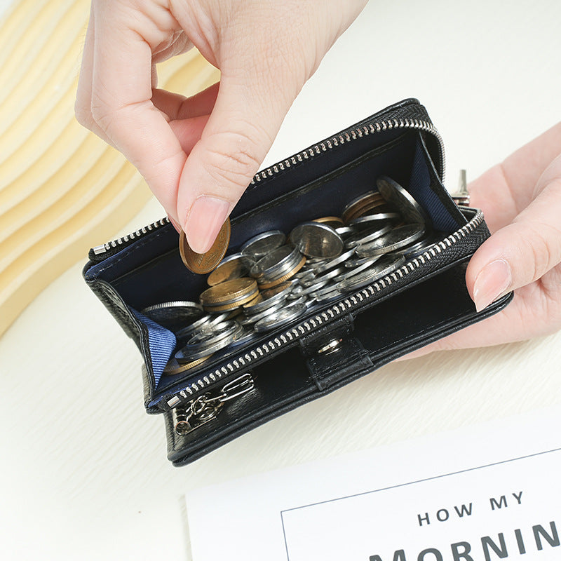 Women's Genuine Leather Cowhide Multifunctional Zipper Ladies Wallets