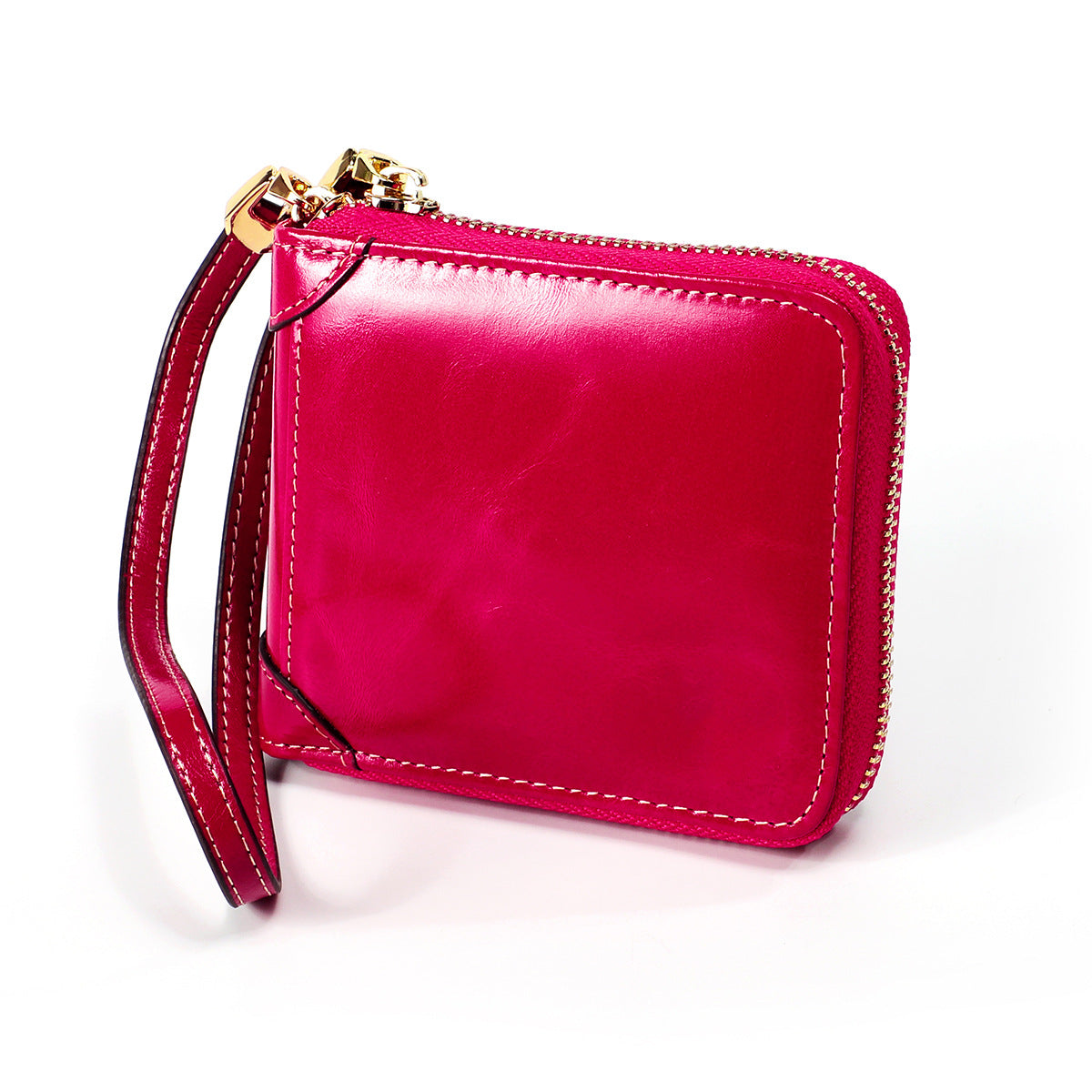 Women's & Men's & Genuine Leather High-grade Short Zip Ladies Wallets
