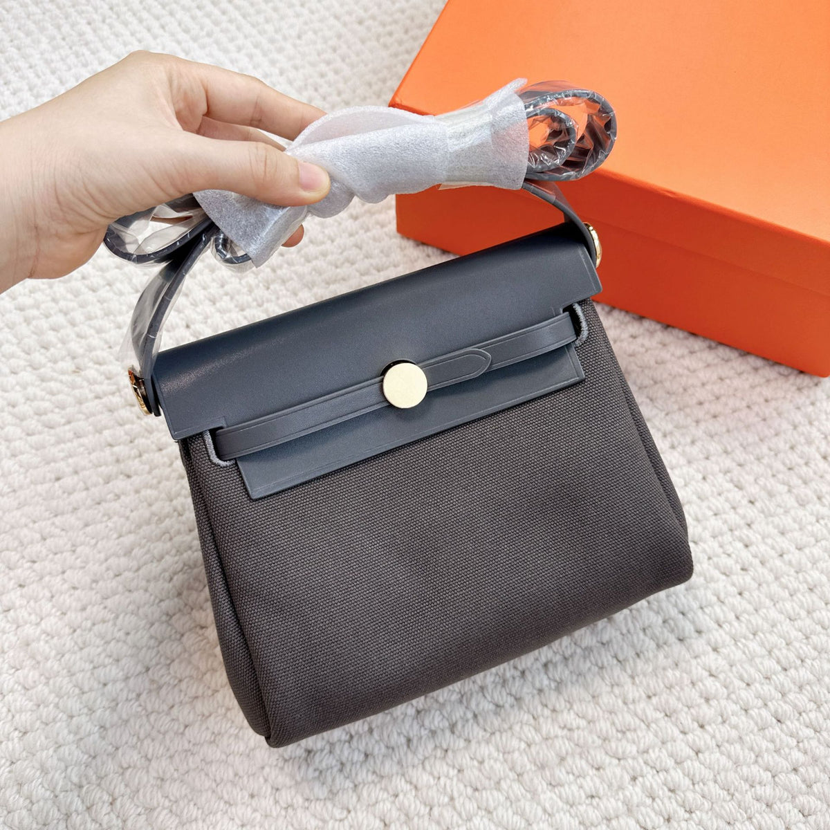 Classic High-grade Canvas Leather Kelly Fashion Bags