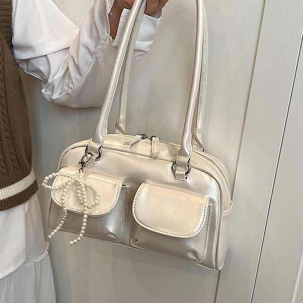 Niche Retro Underarm Double Pocket Stitching Bags