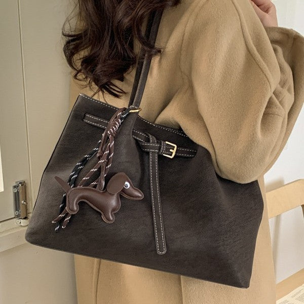 Retro Portable Underarm Winter Fashion Commute Large Women's Shoulder Bag