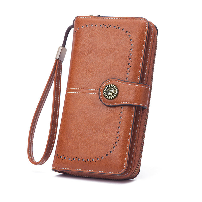 Women's Fashion Zipper Large Capacity Long Handbags