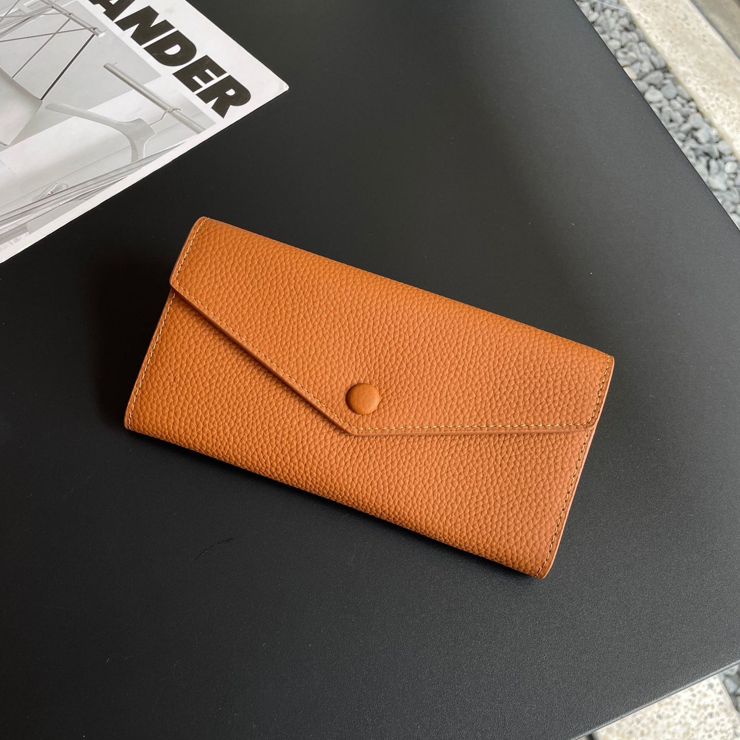 Women's Cowhide Long Large Capacity Genuine Leather Ladies Wallets