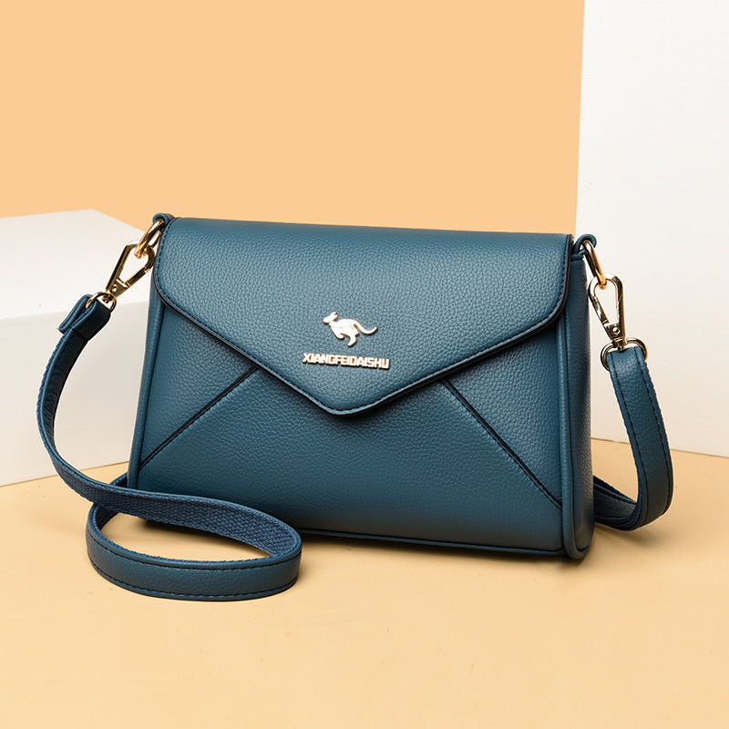 Women's Fashionable Stitching Soft Leather Mom Crossbody Bags