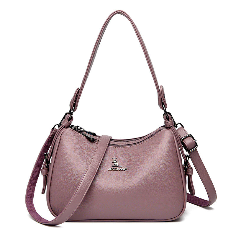 Women's Kangaroo Soft Leather Mother Simple Versatile Crossbody Bags