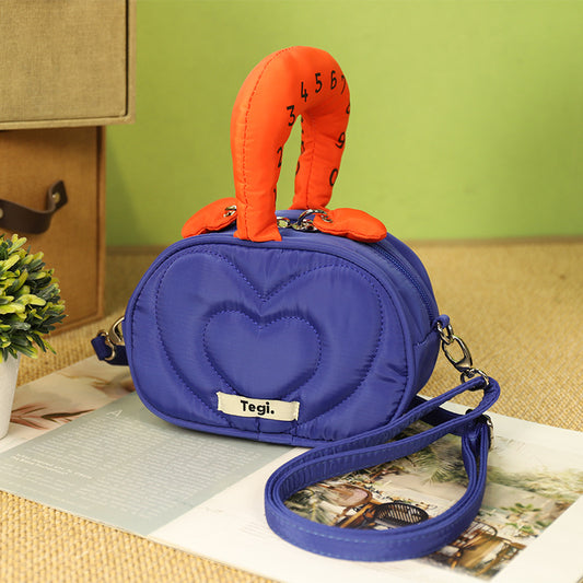 Women's Trendy Niche Cute Hand Contrast Color Handbags