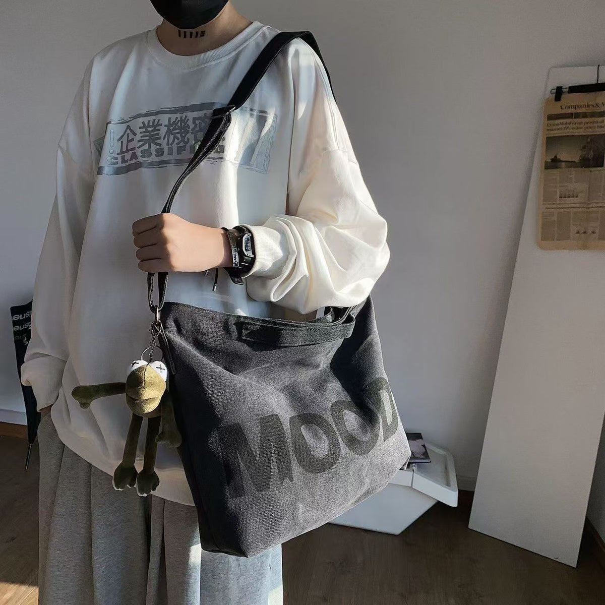 Men's Female Large Capacity Canvas Class Korean Men's Messenger Bags