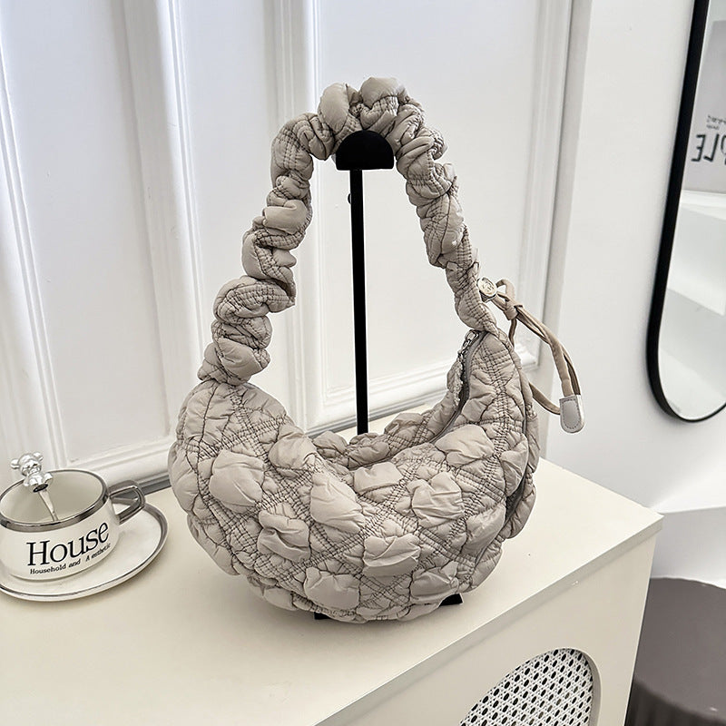 Pleated Cloud Bubble Underarm Lightweight Dumpling Women's Shoulder Bag