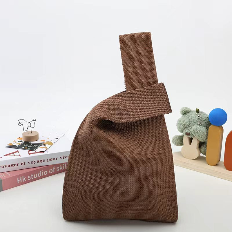 Candy Gift Simple Knitted Solid Color Handbags
