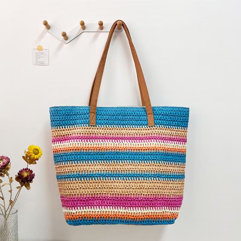 Women's Environmental Protection Raffia Paper Woven Straw Mummy Fashion Beach Shoulder Bags