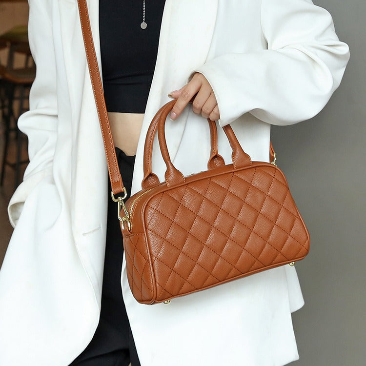 Classic Style Diamond Quilted Trendy Pillow Solid Crossbody Bags