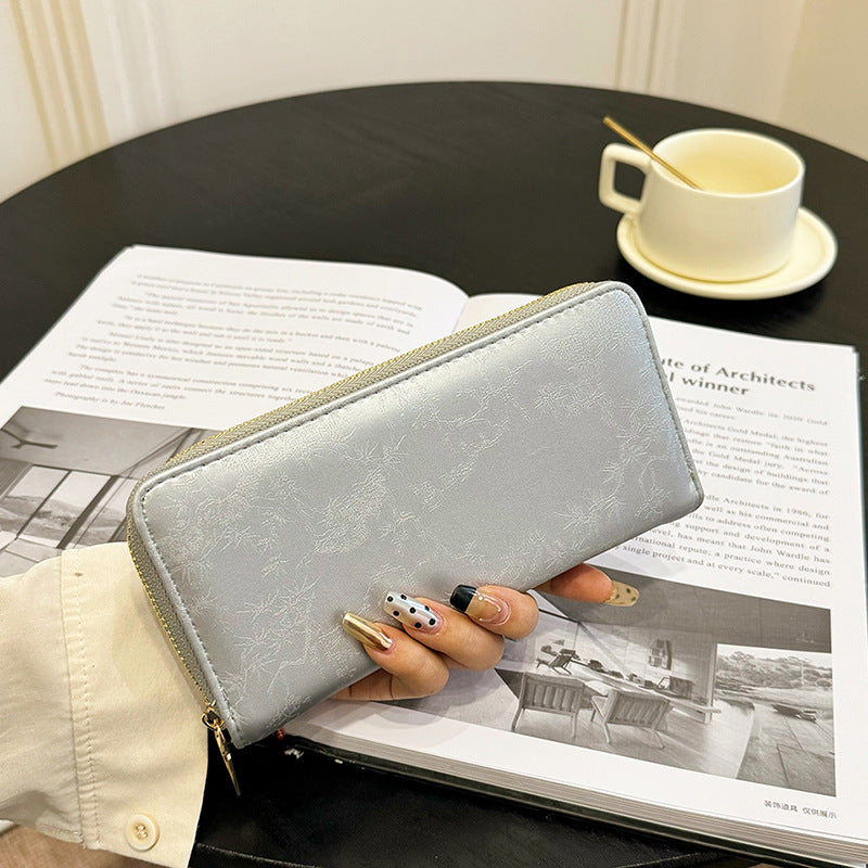 Long Zipper Multiple Slots Large Capacity Ladies Wallet