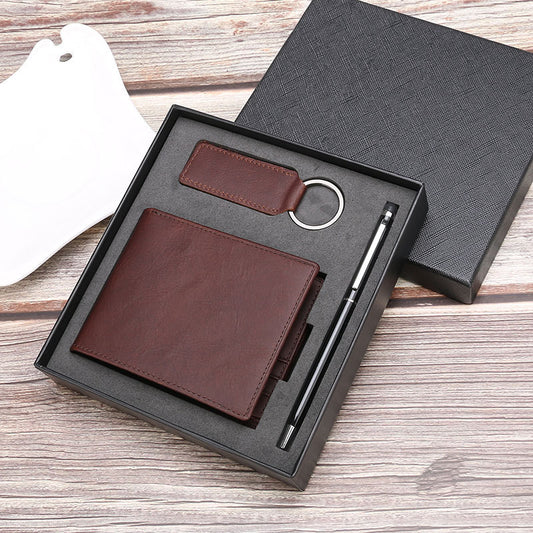 Men's Gift Suit Leather Ticket Short Men's Wallets