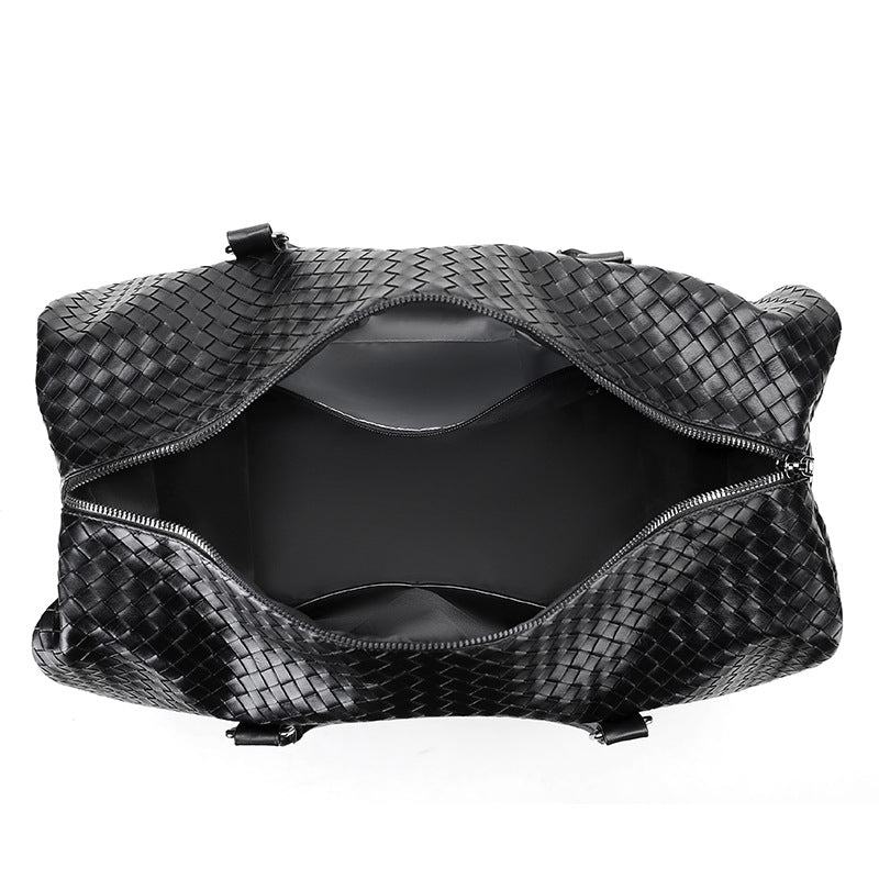 Fashion Leather Braided Korean Style Large Travel Bags