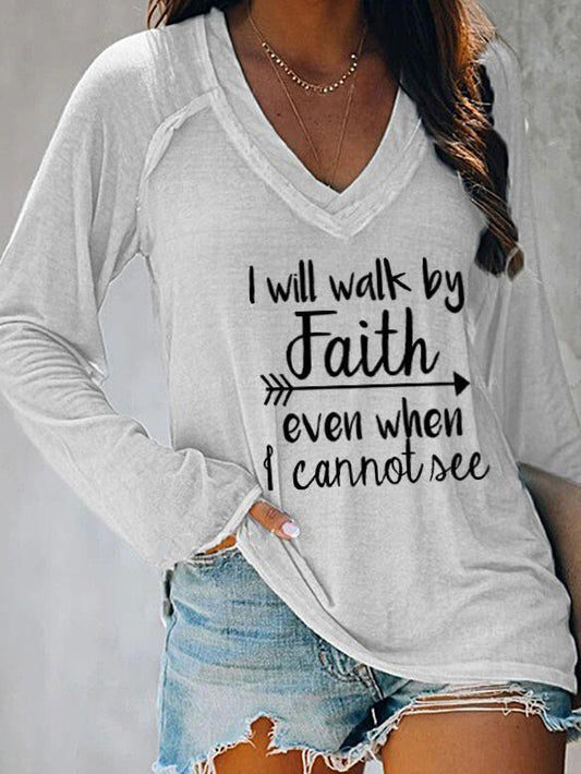 Women's Spring Printed Long-sleeved T-shirt For Sweaters