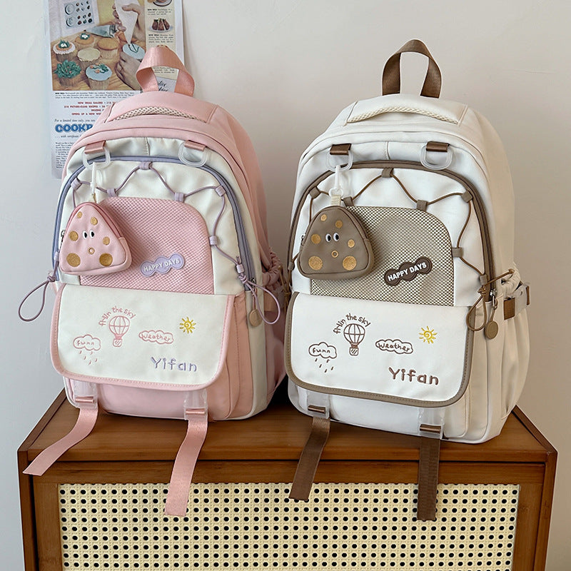 Junior High Female Simple Senior Distribution Backpacks