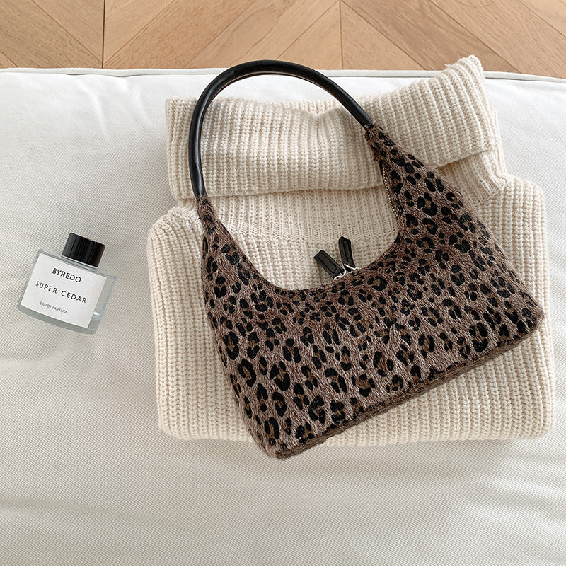 Women's Minority Design Leopard Print Autumn Moon Fashion Handbags