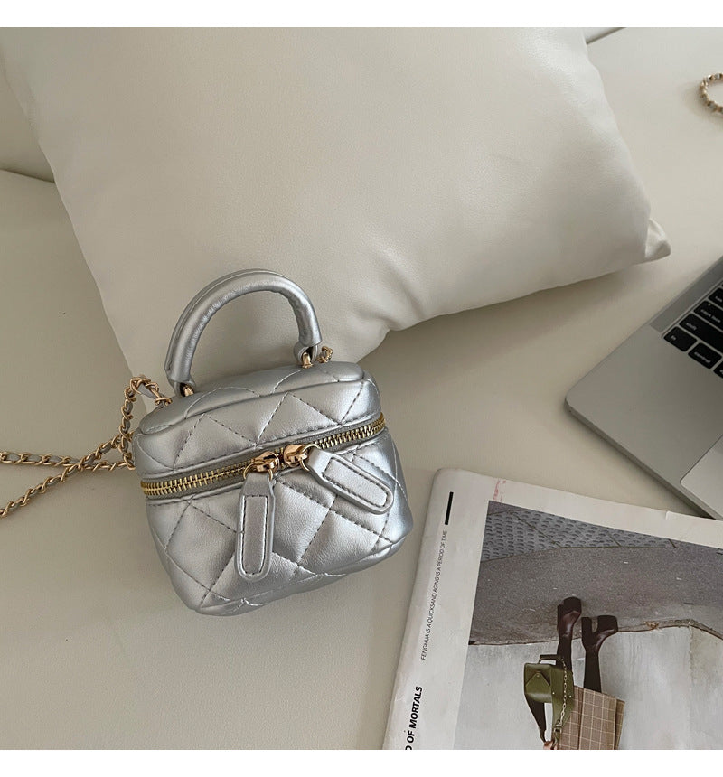 Women's Fashion Chain Box Mini Diamond Quilted Crossbody Bags
