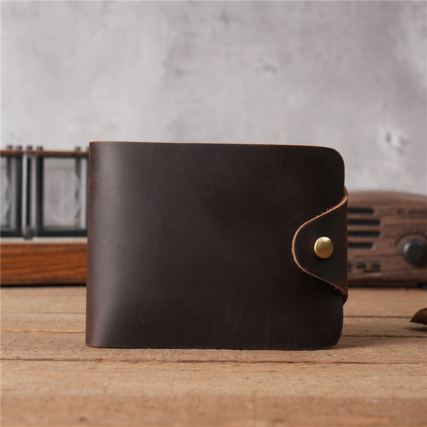 Men's For Man Short First Layer Cowhide Men's Wallets