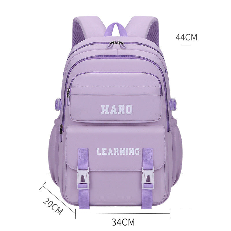 Large Capacity Portable Burden Alleviation Simple Elementary School Students' Schoolbags