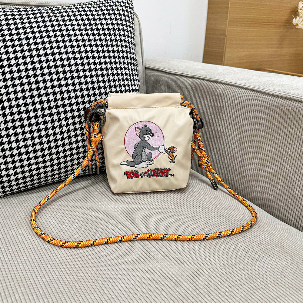 Warner Authorized Cat Mouse Embroidery Cartoon Bags