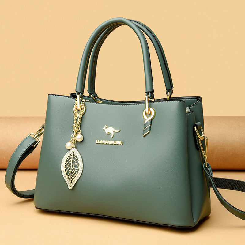 Women's Soft Leather Large Capacity Fashion Mom Handbags