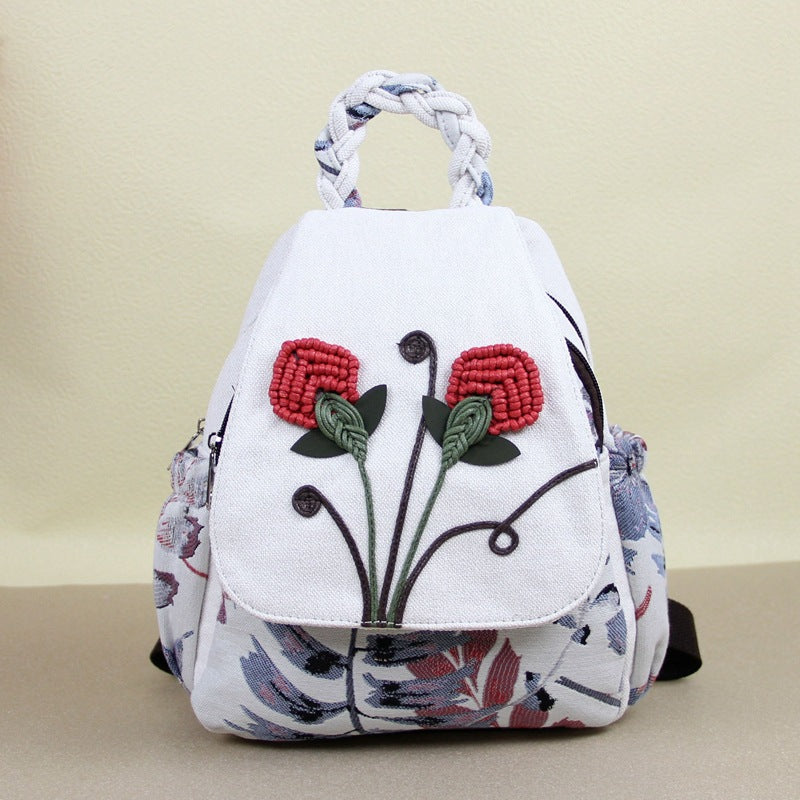 Weaving Ethnic Style Fresh Simple Fabric Backpacks