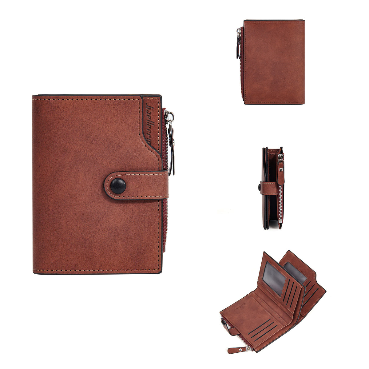 Beautiful Men's Short Business Zipper Simple Coin Purses