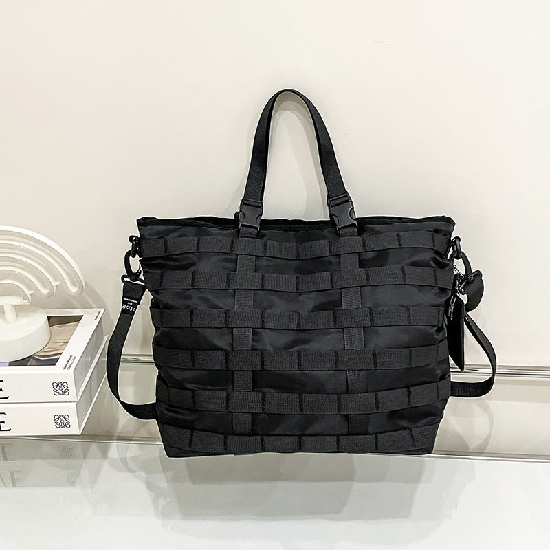 Capacity Style Simple Mechanical Unisex Oxford Shoulder Bags