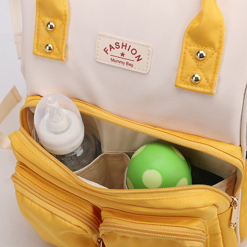Mummy Double Front Cute Color Matching Bags