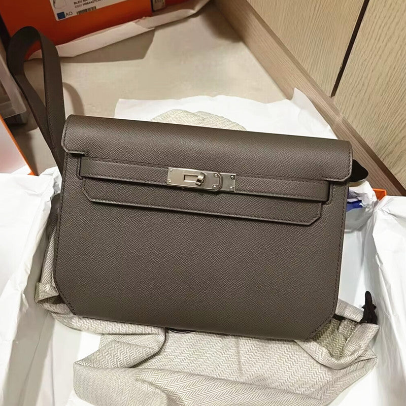 Women's Genuine Leather Retro Kelly High-grade Versatile Shoulder Bags