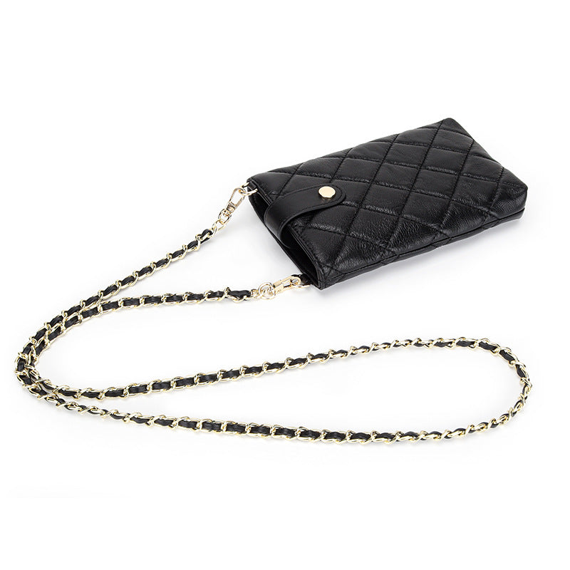 Mobile Female Leather Message Mini Sheepskin Phone Bags