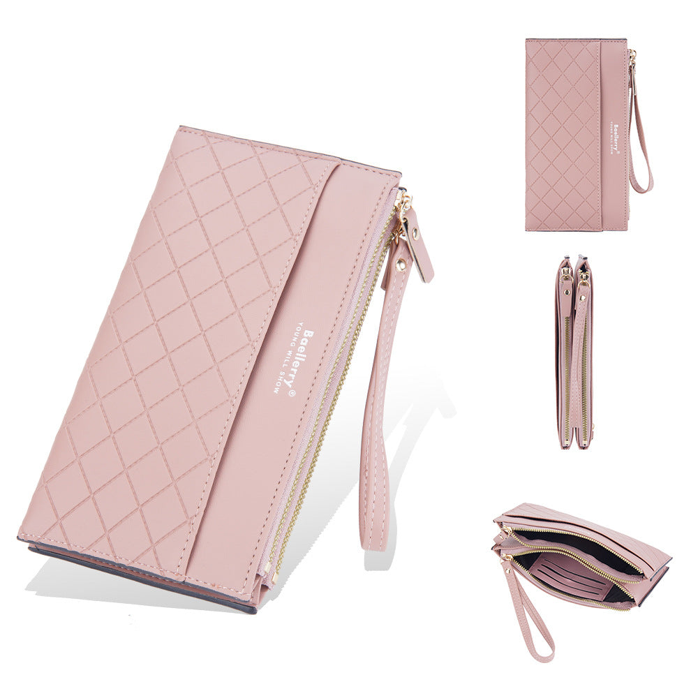 Women's Long Korean Style Versatile Double Zipper Ladies Wallet