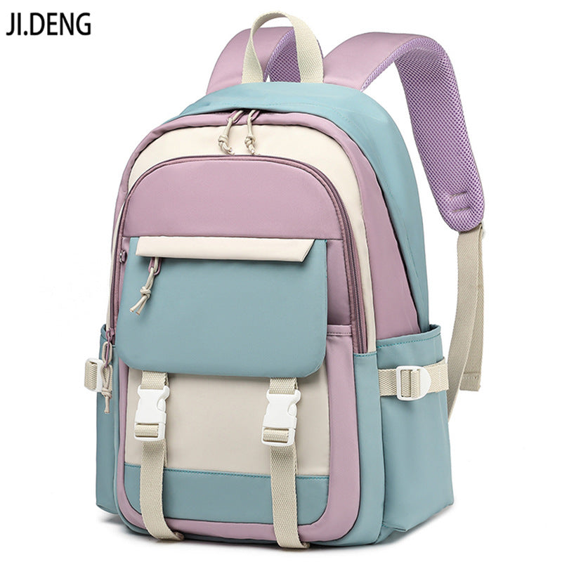 Trendy Female Junior High Lightweight College Middle School Students' Schoolbags