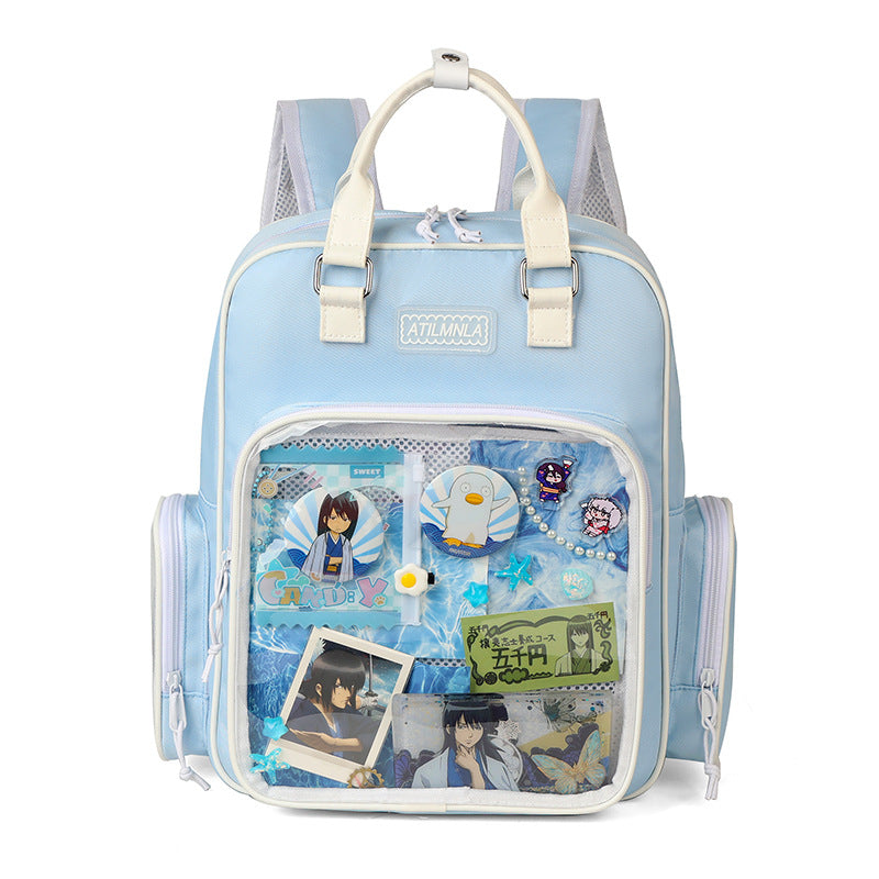 Style Cartoon Large Capacity Plate Sheer Backpacks
