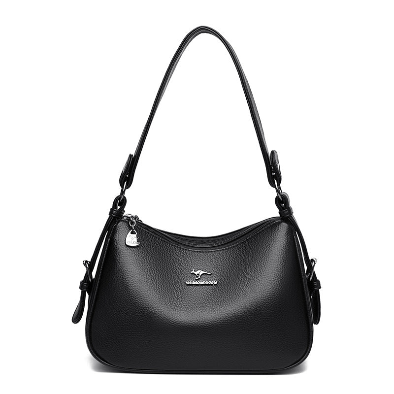 Women's Advanced Texture Soft Leather Underarm Large Capacity Commuter Bags